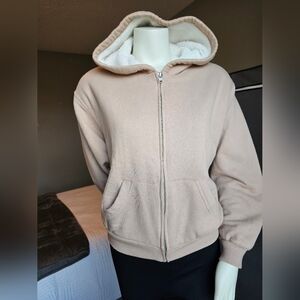 Hollister Tan Zip-Up Hoodie